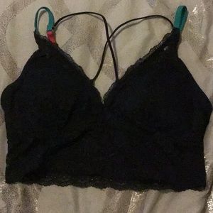 Navy blue lace bralette